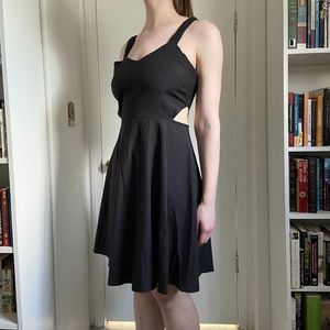 Banned Retro Black Cutout A-Line Dress